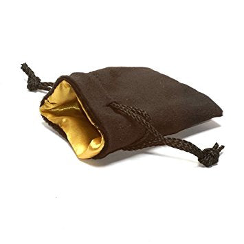 Small Black Velvet Bag w/ Gold Satin Lining - Good Games