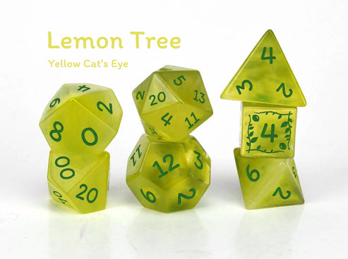 Level Up Dice - Lemon Tree Yellow Cats Eye (Retail Exclusive) - Good Games
