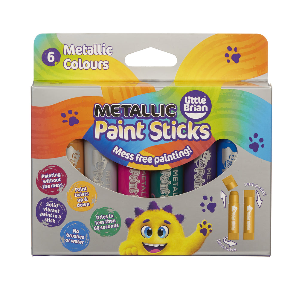 Little Brian Paint Sticks - Metallic 6 pk