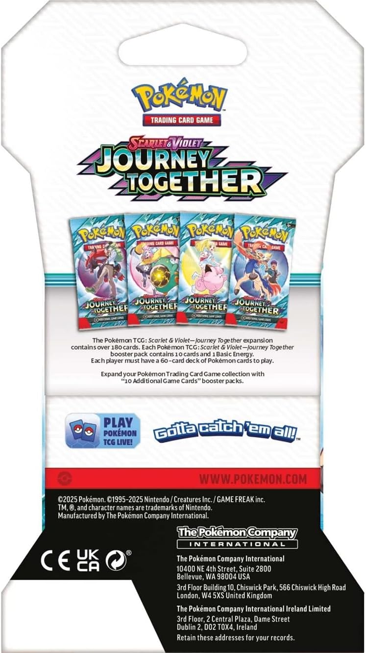 Pokemon TCG: Scarlet & Violet - Journey Together booster multipack with four distinct card packs