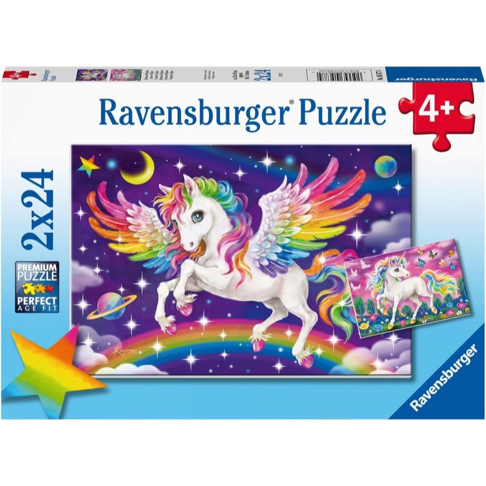 Ravensburger - Unicorn and Pegasus 2x24 Piece Jigsaw - Good Games