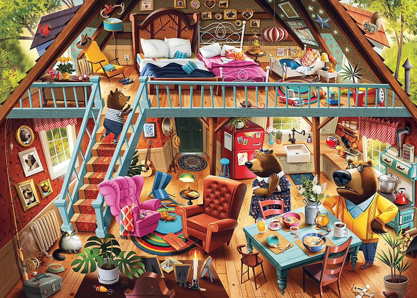 Ravensburger - Goldilocks Gets Caught! 1000 Piece Jigsaw - Good Games