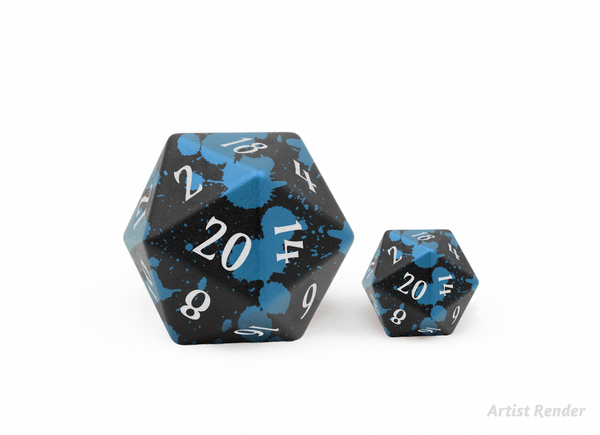 Level Up Dice - 35mm Knightwing Metal Mania Aluminium D20 - Good Games