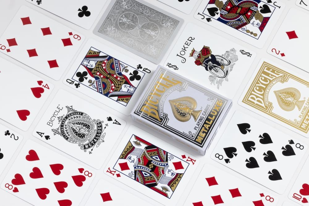 Bicycle Metalluxe Silver Poker - Good Games