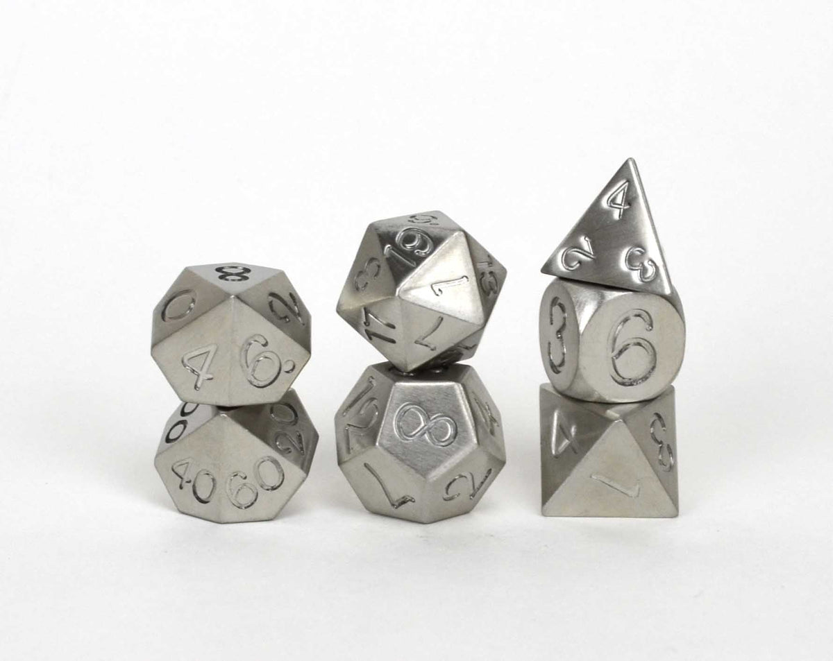 Level Up Dice - Stainless Steel Eldritch (7 Die Set) - Good Games