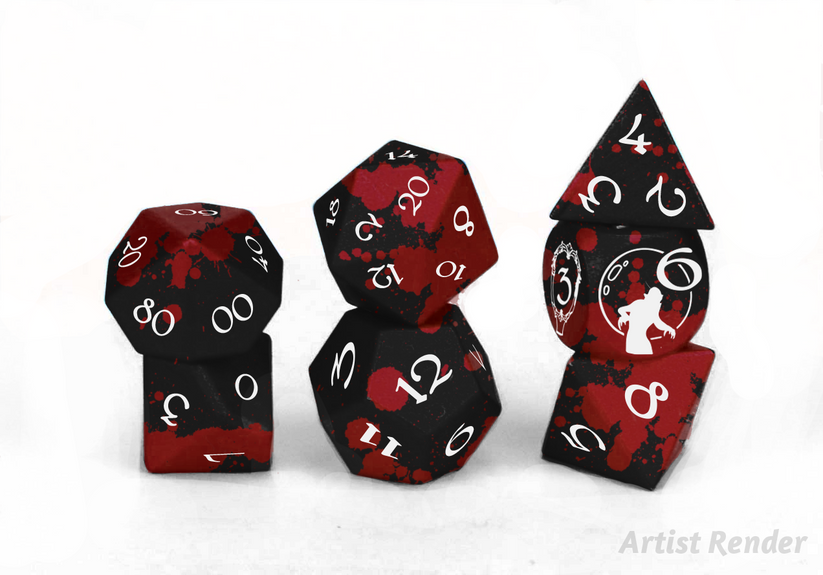 Level Up Dice - Vampire Aluminium Polyhedral Dice Set - Good Games