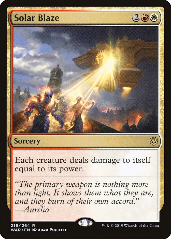 Solar Blaze 216/264 (War of the Spark)