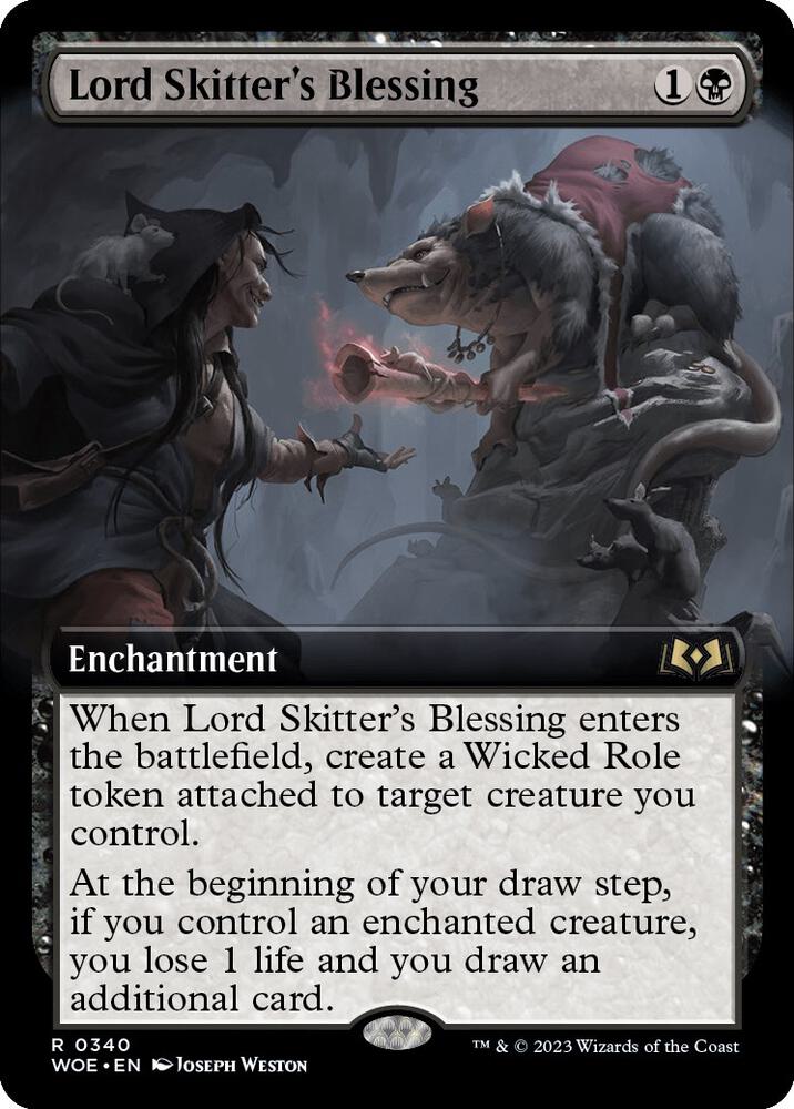 Lord Skitter's Blessing 340 (Wilds of Eldraine) - Extended Art