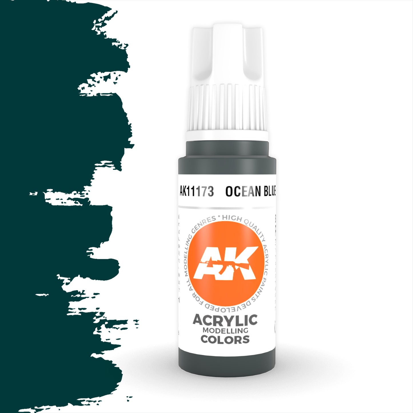 AK Interactive 3 Generation Acrylic Modeling Paint 17ml - Ocean Blue - Good Games