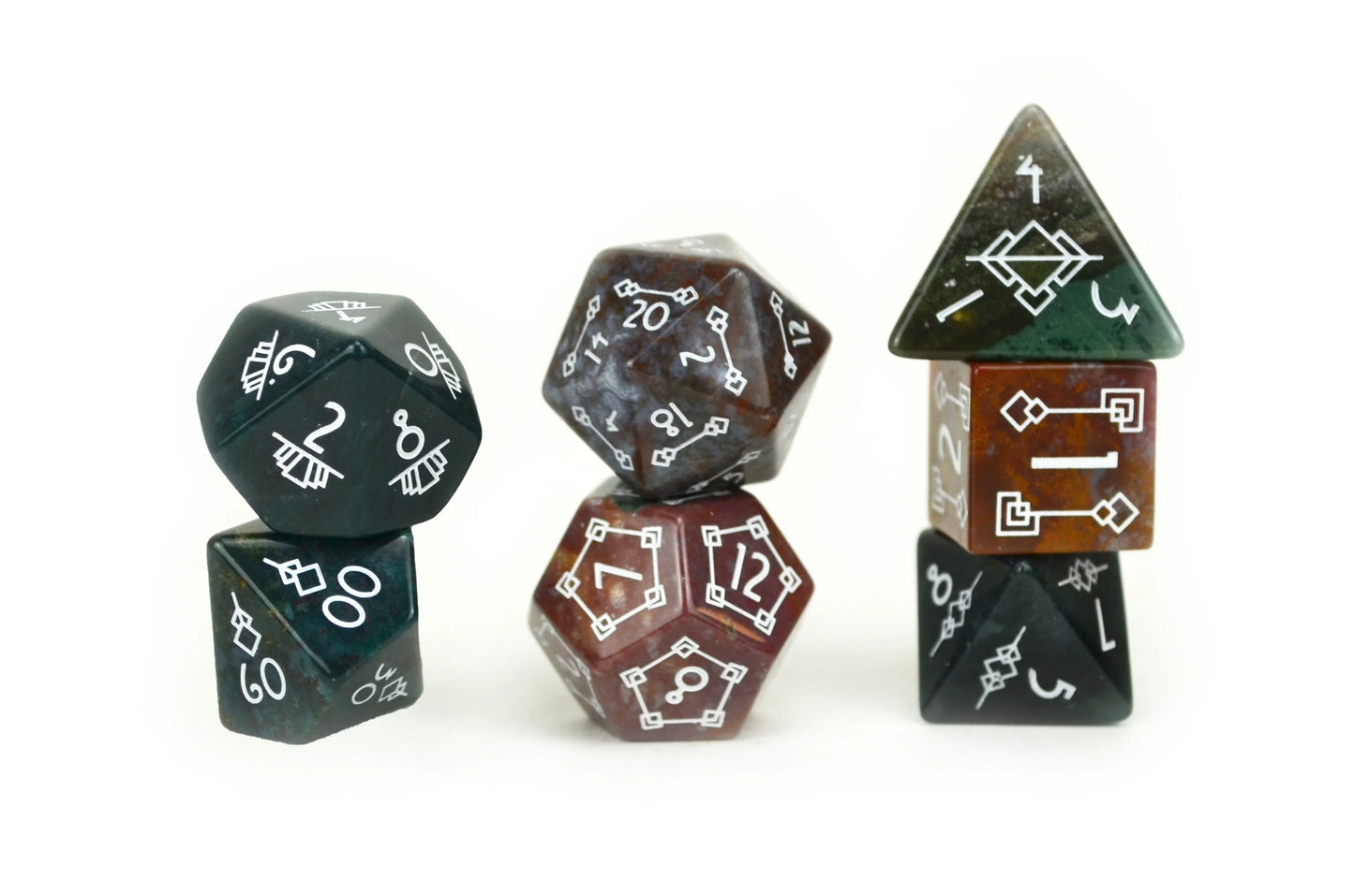 Level Up Dice - Art Deco Indian Agate - Good Games