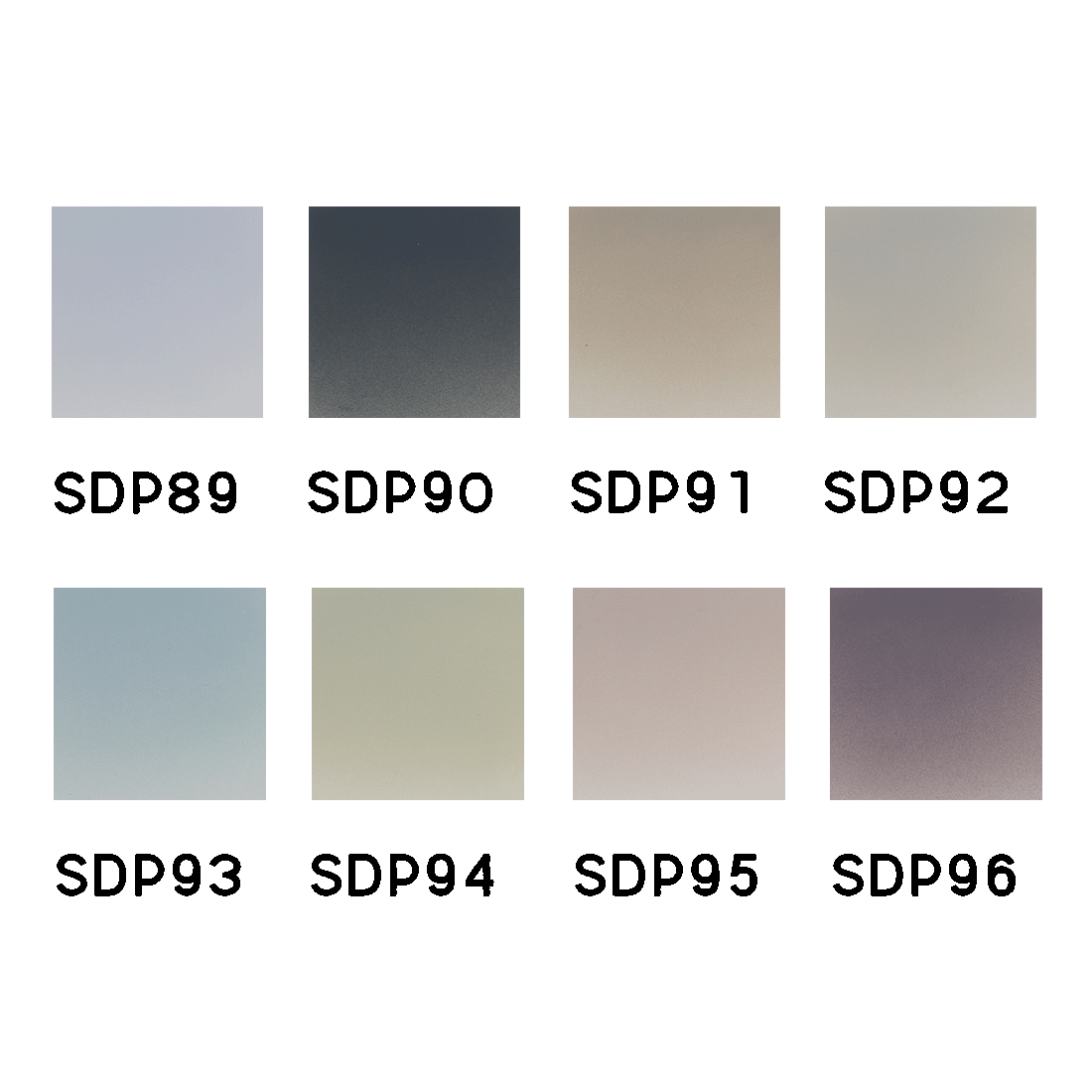 Eight square paint swatches with codes, showing various muted tones from the Scale 75 Drop and Paint Back To Black Paint Set