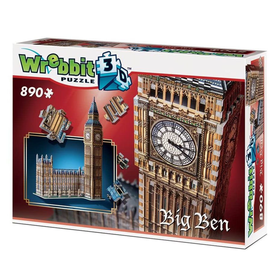 Wrebbit - Big Ben And Parliament 890 Piece 3D Jigsaw - Good Games