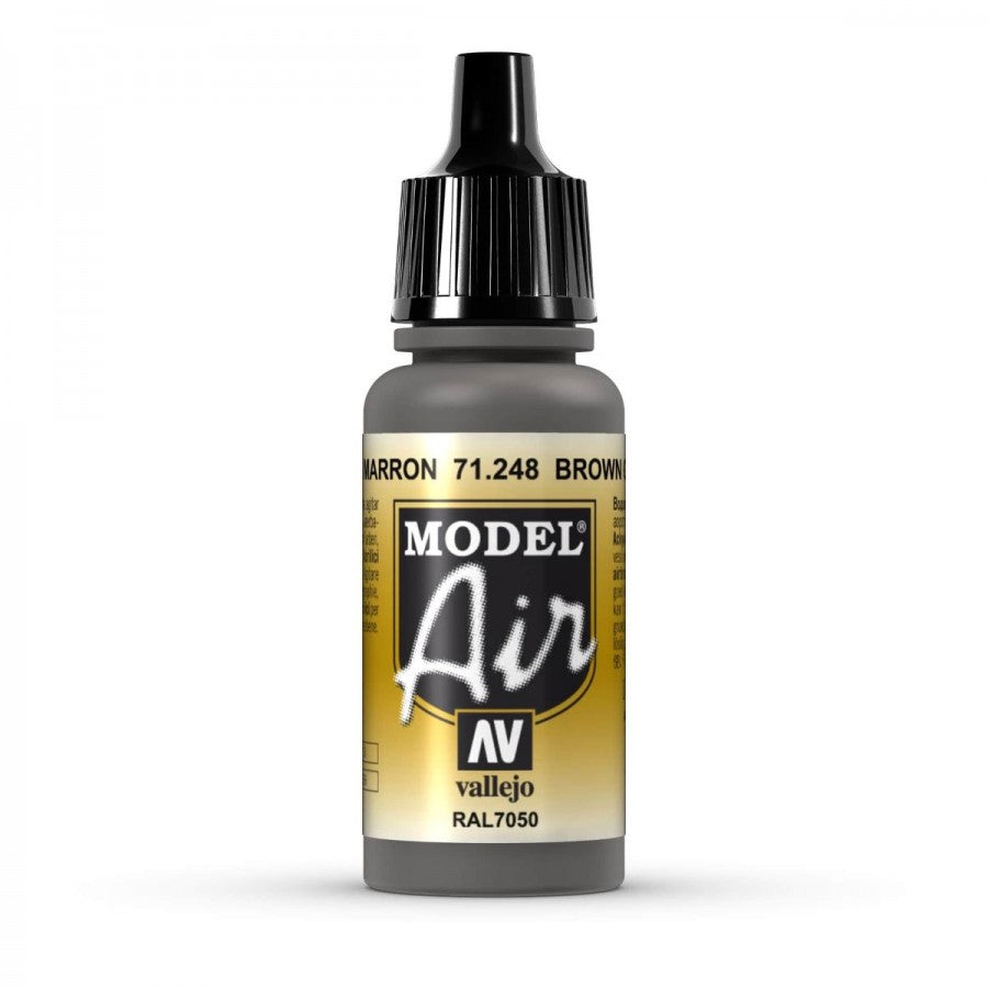 Vallejo Model Air - Brown Grey 17ml Acrylic Paint (AV71248) - Good Games