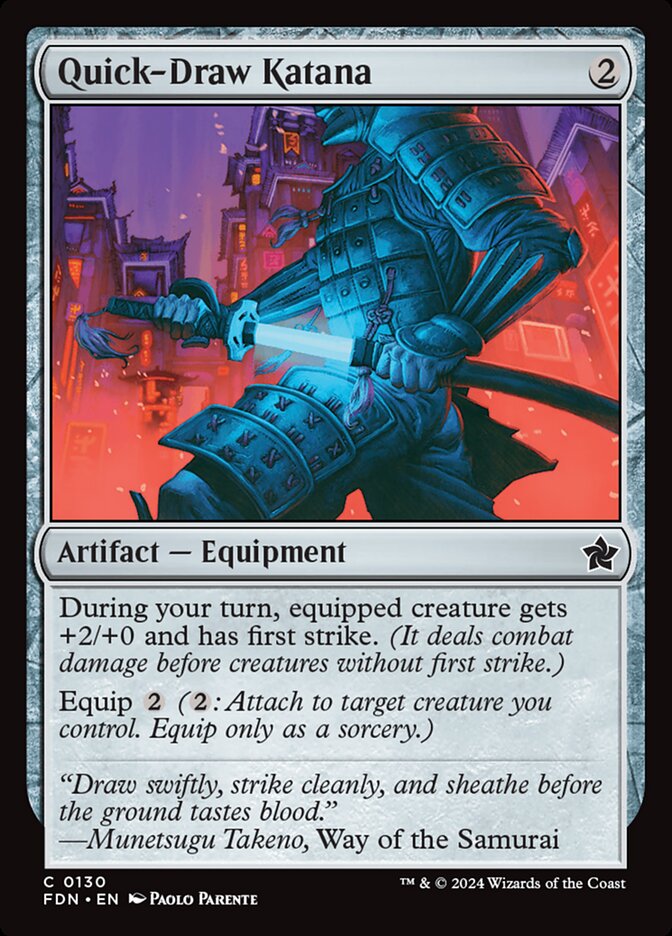 Quick-Draw Katana 130/291 (Foundations) - Foil