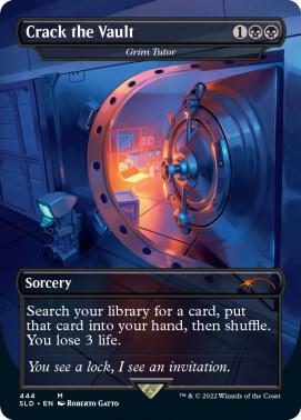Crack the Vault // Grim Tutor 444 (Secret Lair Drop Series) - Borderless Foil