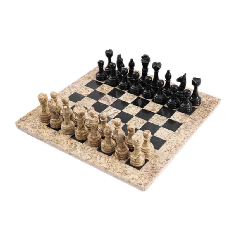 Chess Set Coral & Black 38cm - Good Games