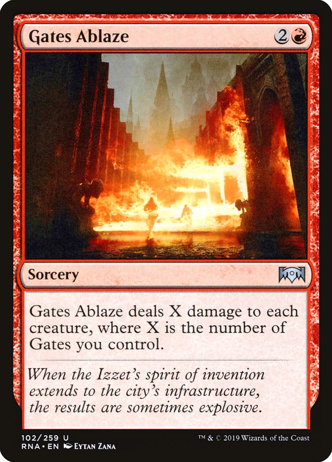 Gates Ablaze 102/259 (Ravnica Allegiance)