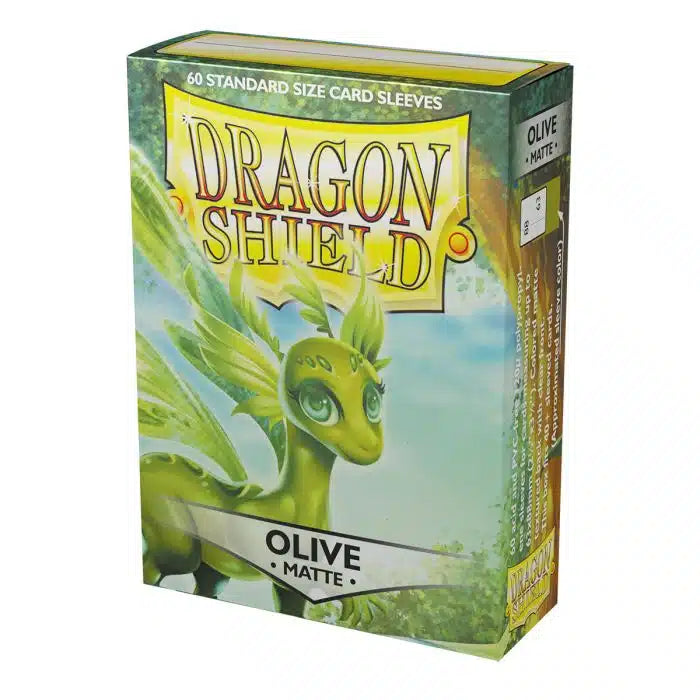 Dragon Shield - Sleeves - Matte Olive- Standard Size (60) - Good Games