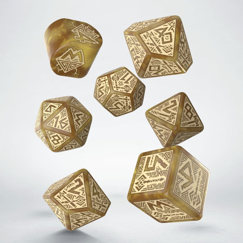Q Workshop - Dwarven Dice Set Gold Set 7 - Good Games