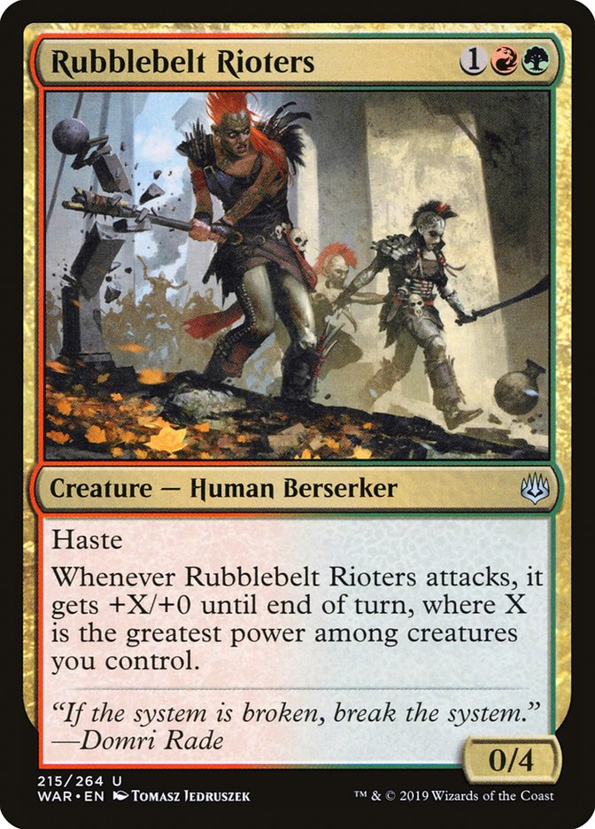 Rubblebelt Rioters 215/264 (War of the Spark)