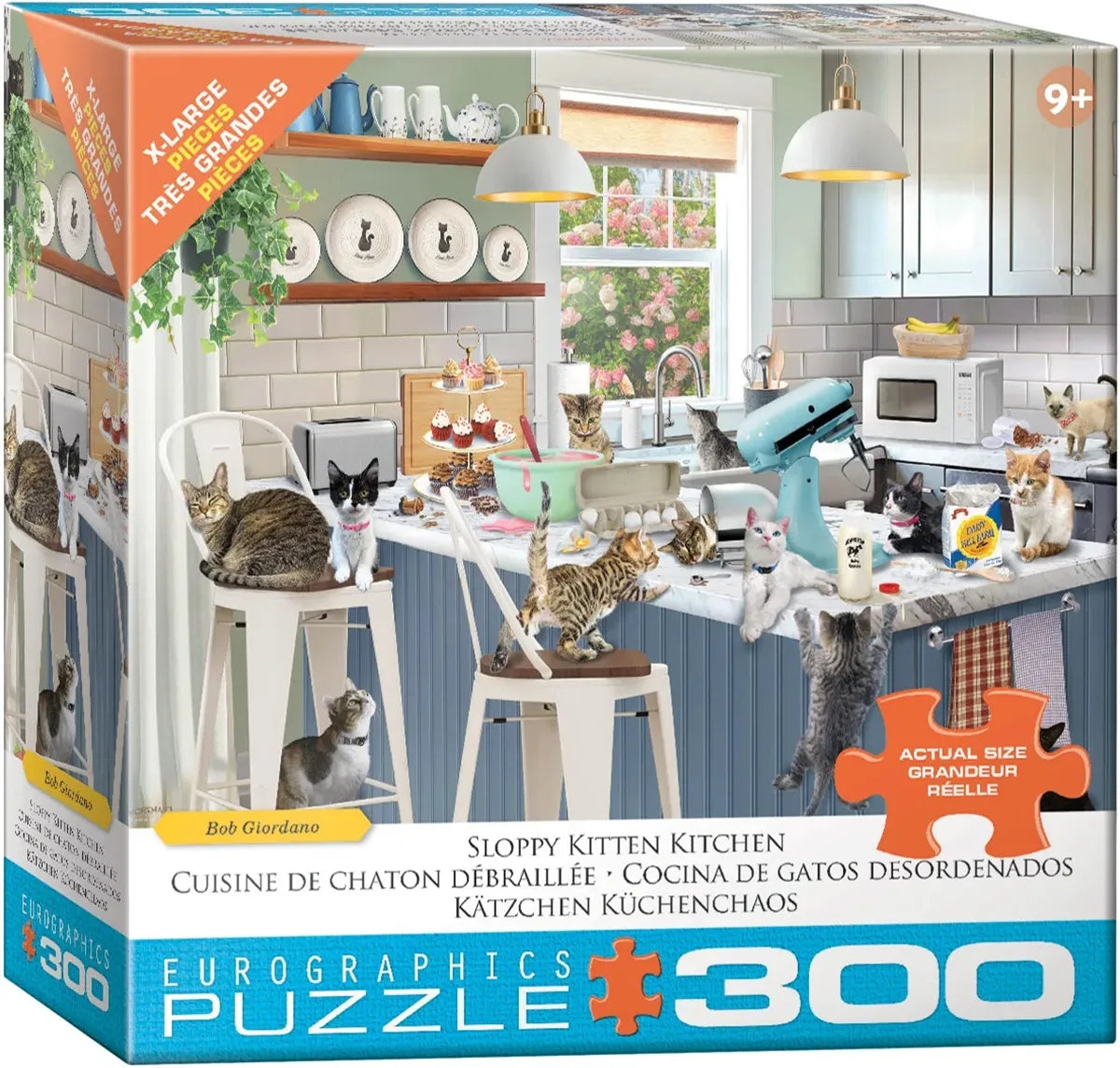 Eurographics Sloppy Kitten Kitchen 300 Piece XL Puzzle