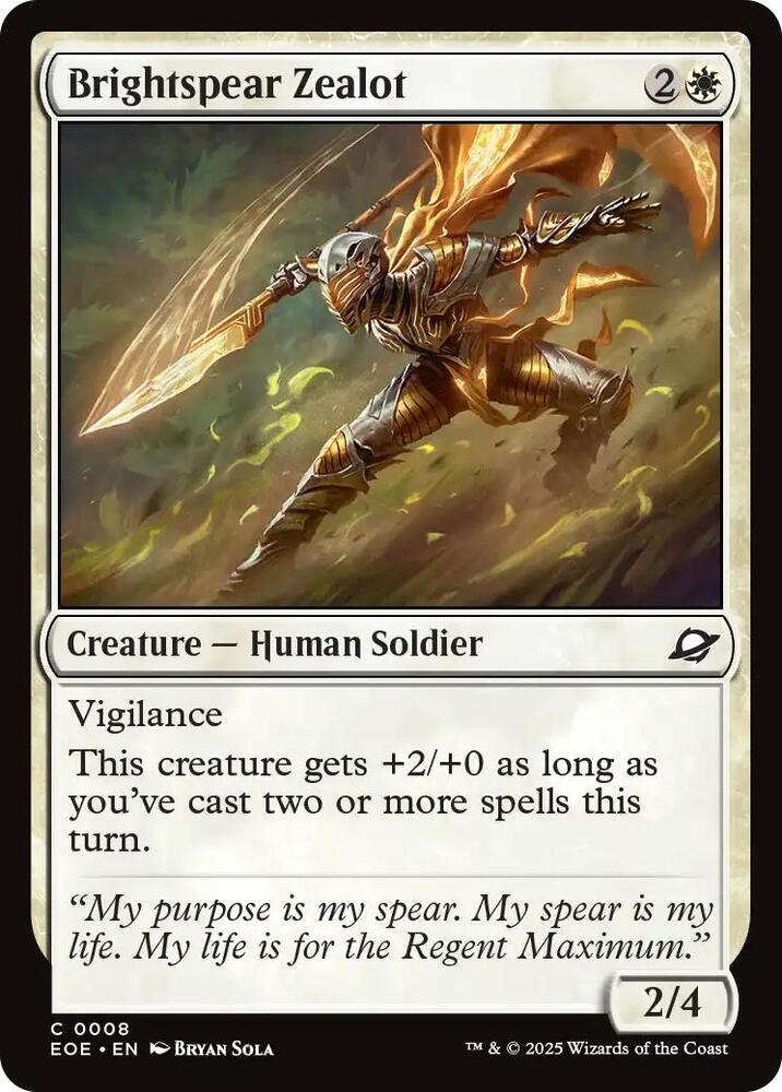 Brightspear Zealot 8 (Edge of Eternities) - Foil