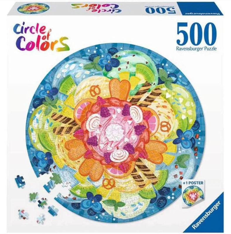 Ravensburger - Circle of Colors-Ice Cream 500 Piece Jigsaw - Good Games
