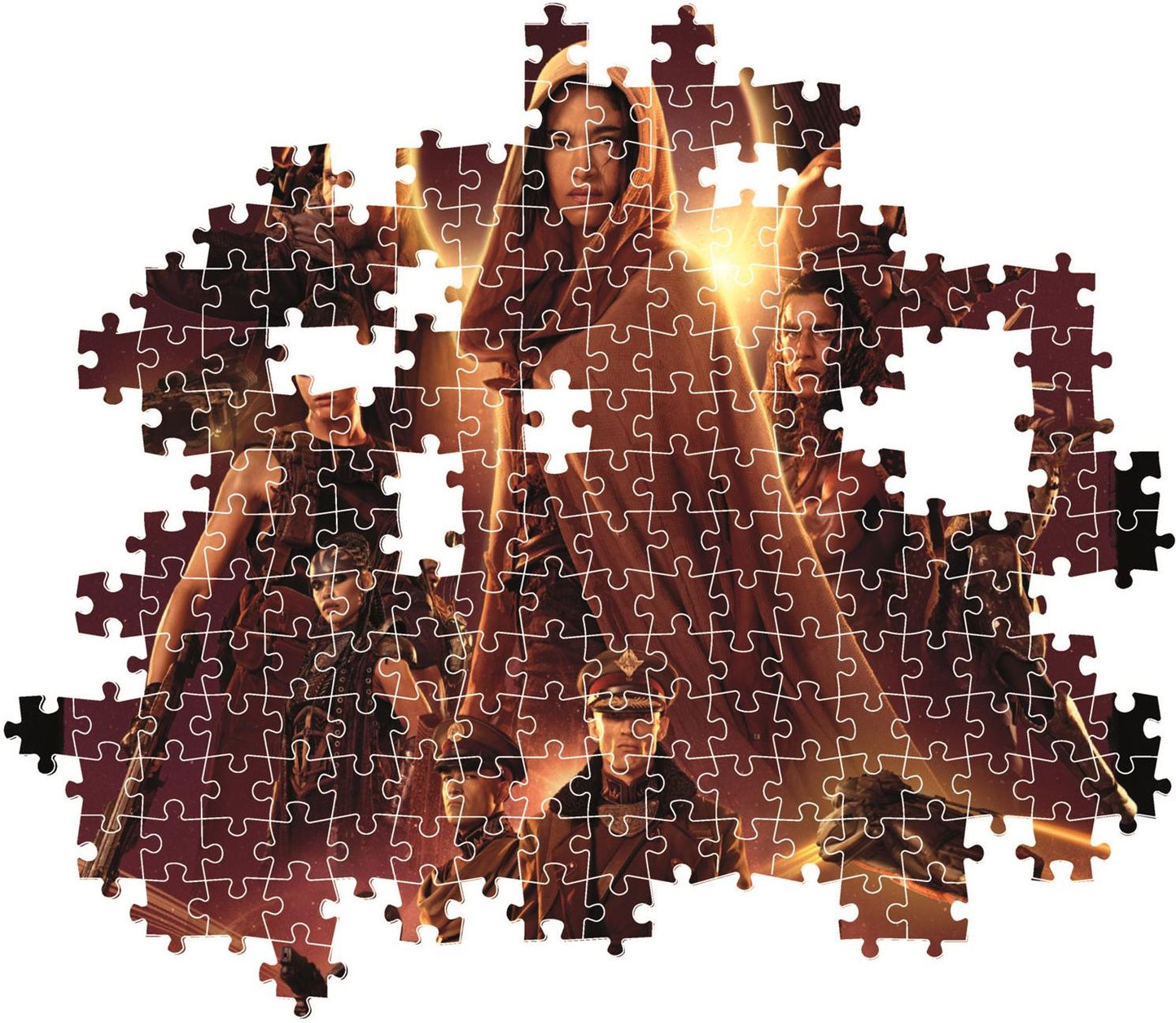 Rebel Moon puzzle compact 3 pieces partially assembled battle scene