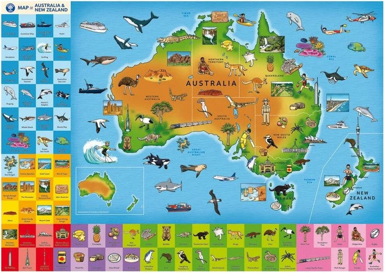 Map of Australia and New Zealand Jigsaw Puzzle - Good Games