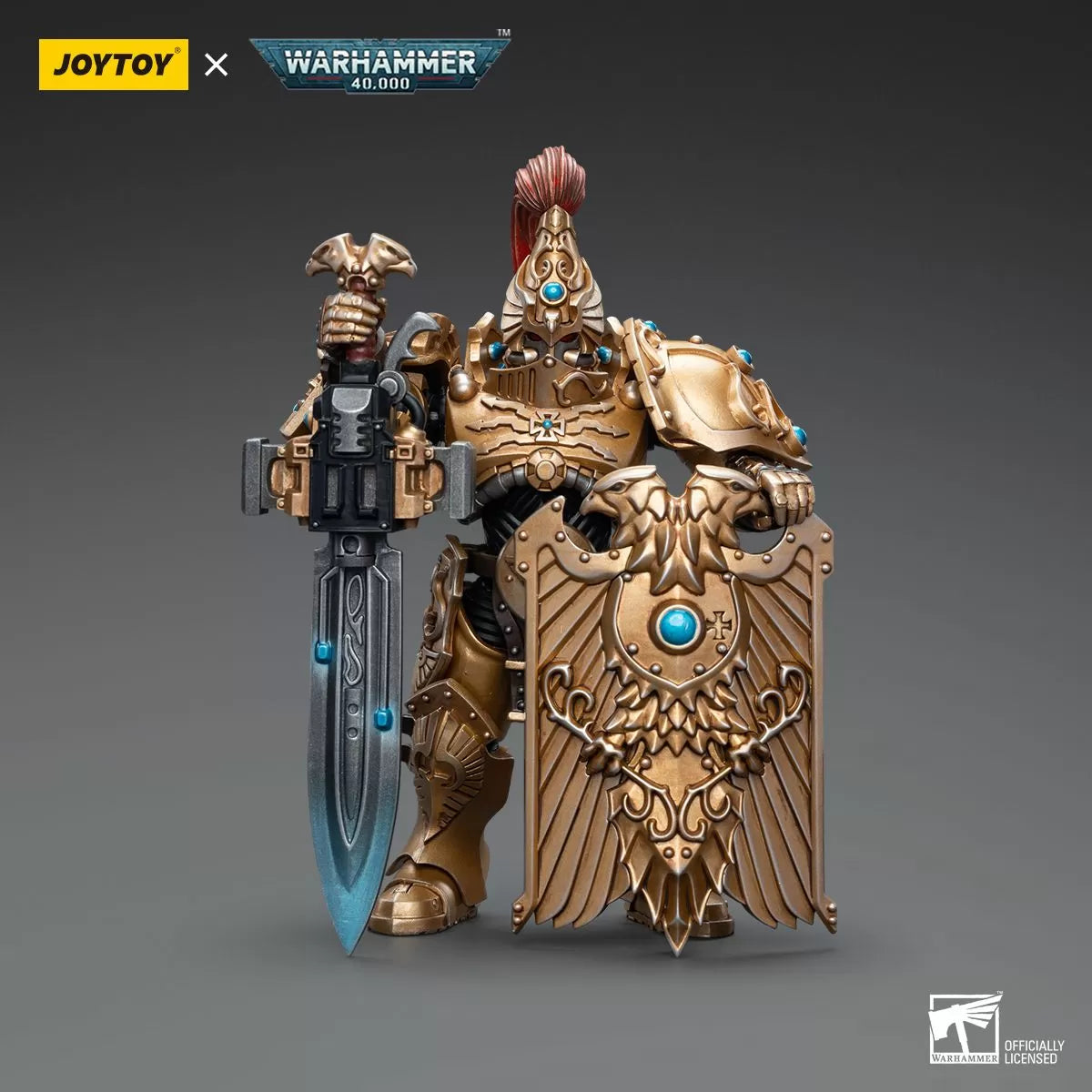 Warhammer Collectibles: 1/18 Scale Adeptus Custodes Guard With Sentinel Blade and Praesidium Shield - Good Games