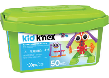 knex - Budding Builders Tub 100 Pieces 50 Builds
