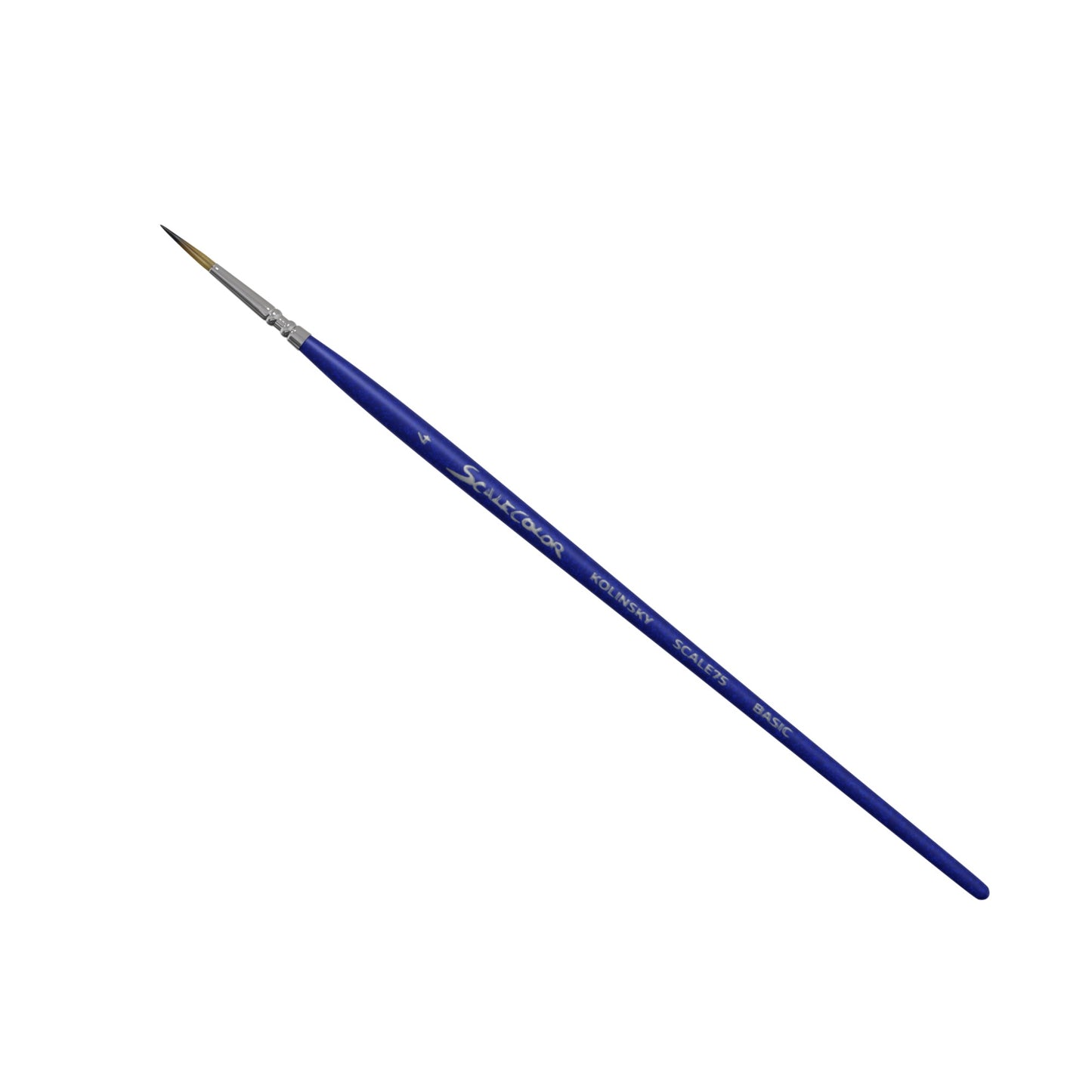 Blue ScaleColour Kolinsky detail paint brush with a fine tip.