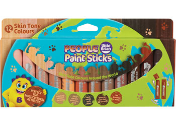 Little Brian Paint Sticks - People 12 Pack