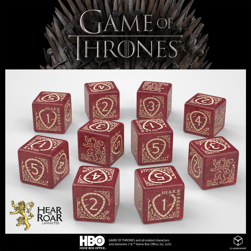 Q Workshop - Game of Thrones - Lannister Dice Set 10 x D6