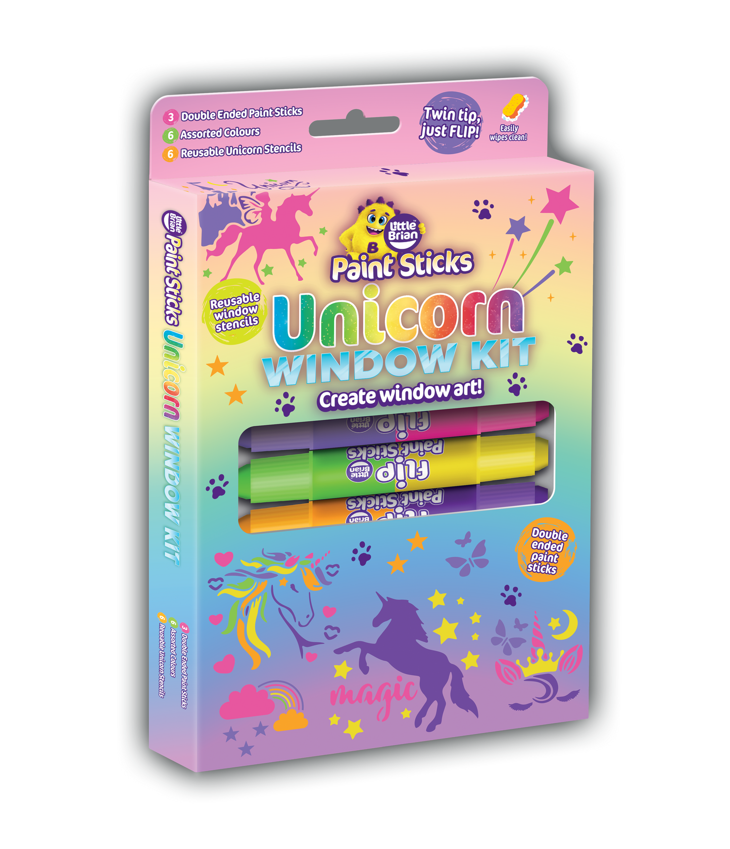 Little Brian Paint Sticks - Window Kit - Unicorn