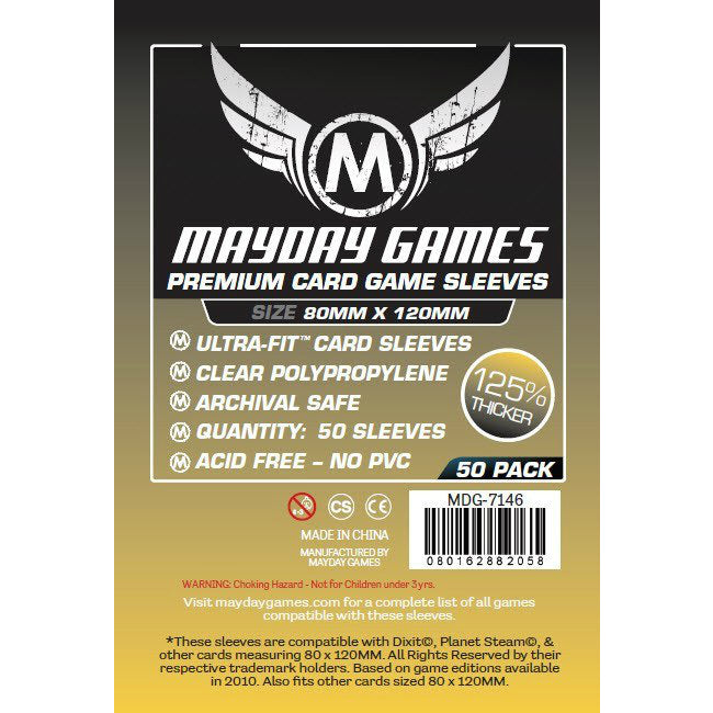 Sleeves Mayday - Premium Magnum Gold (80MM x 120MM) - Good Games