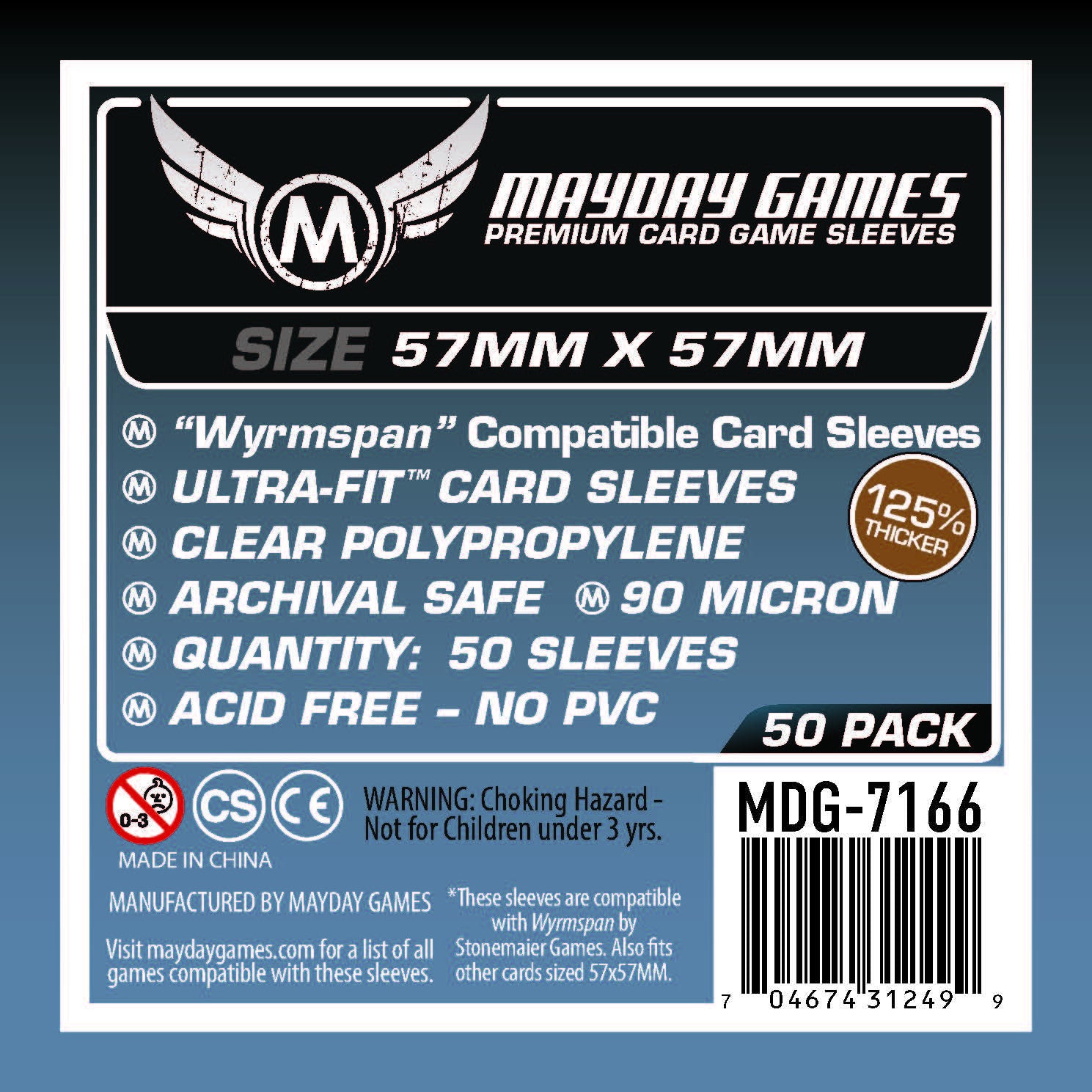 Mayday 57mm x 57mm Wyrmspan Compatible Card Sleeves (50 pack) – Good Games