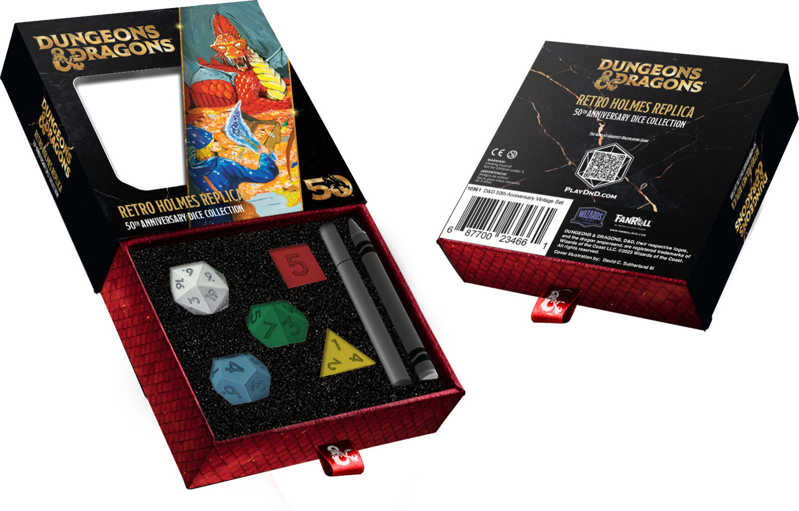 Metallic Dice Games Dungeons & Dragons 50th Anniversary - Retro Holmes Replica Set - Good Games
