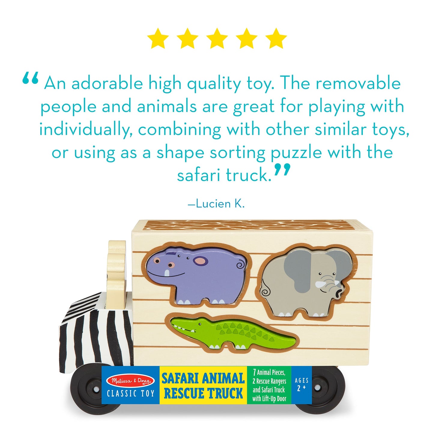 Melissa & Doug - Animal Rescue Shape Sorting Truck