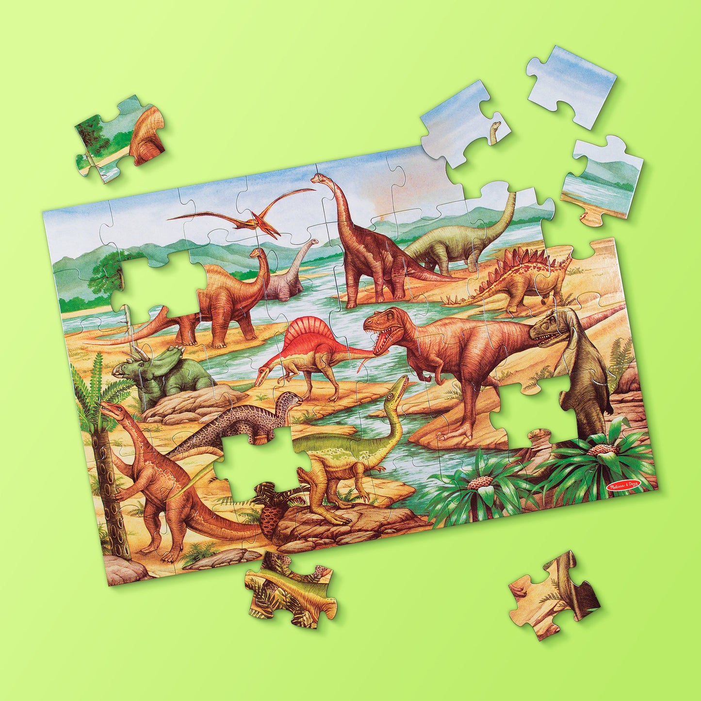 Melissa & Doug - Dinosaurs Floor Puzzle 48 Pieces