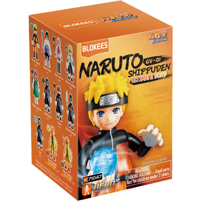 Blokees PDQ (9 in 1) - Naruto Galaxy Versionc 01 - Ultimate Bond Blind Box Display