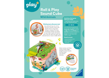 Play+ Roll & Play Sound Cube: Wild Animals