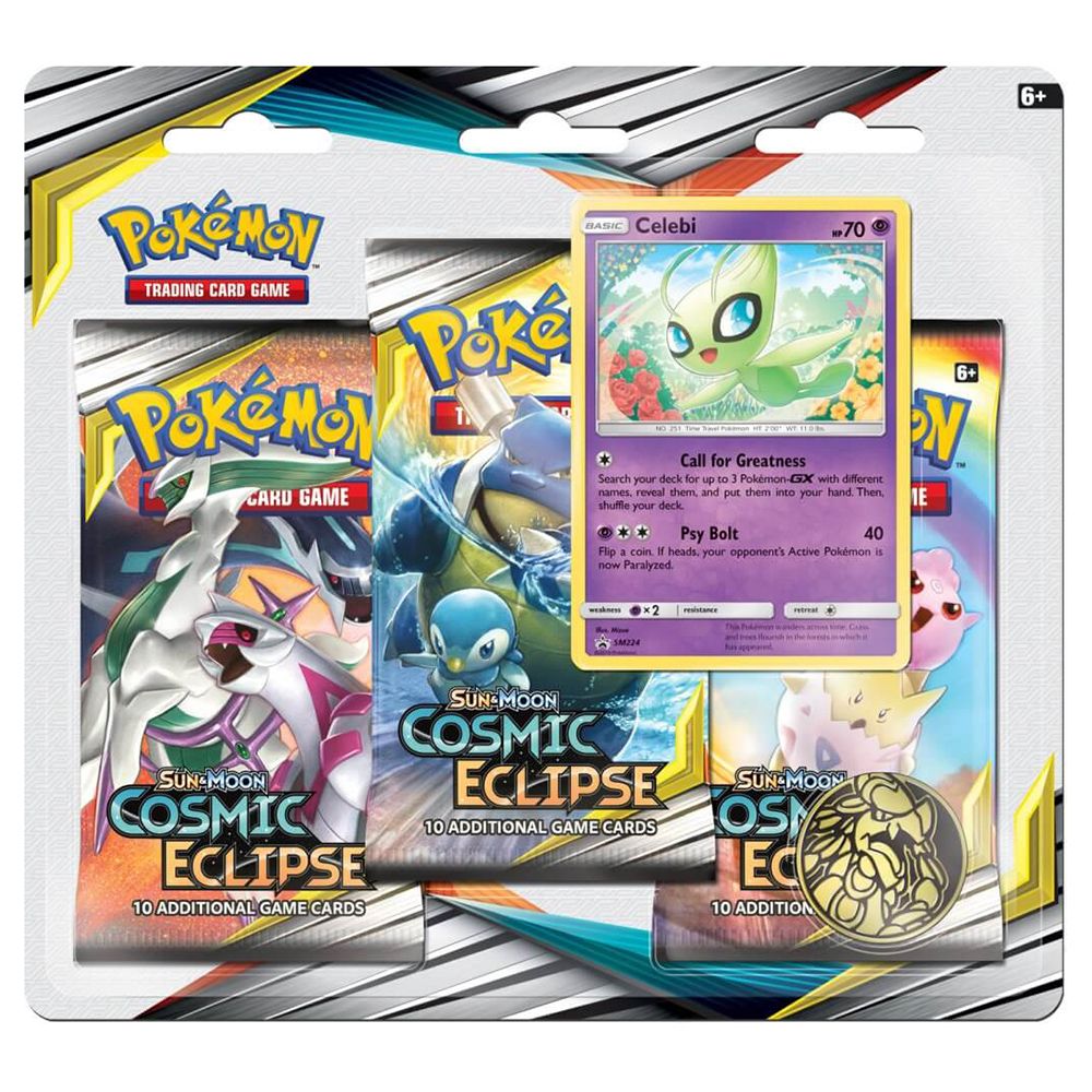 Pokemon TCG - Sun & Moon - Cosmic Eclipse Three Booster Blister - Good Games