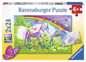 Ravensburger - Rainbow Horses - 2x24 Piece Jigsaw - Good Games