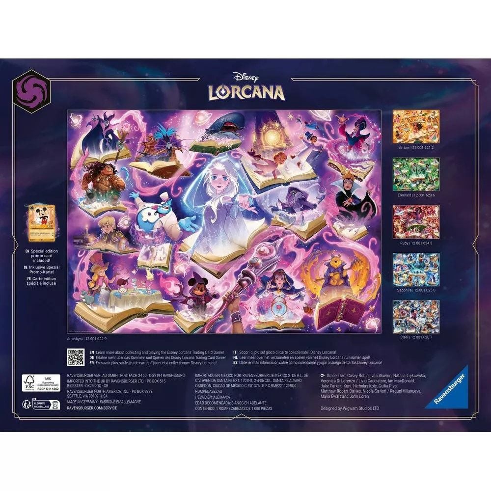 Ravensburger - Disney Lorcana Amethyst Puzzle 1000 Piece Puzzle