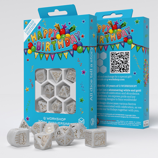Happy Birthday Q Workshop 20 Years Happy Birthday Dice Set - Good Games