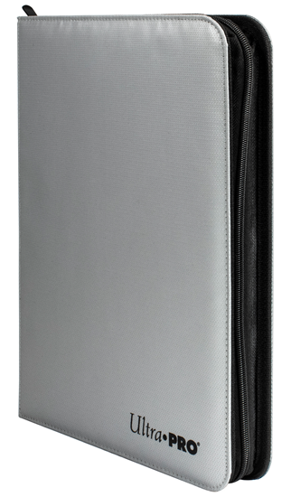 Ultra Pro 9 pocket Zippered PRO Binder - Silver - Fire Resistant - Good Games