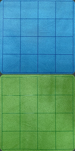 Chessex - Reversible Megamat 1inch Squares Blue-Green (34½ x 48) CHX 97465 - Good Games