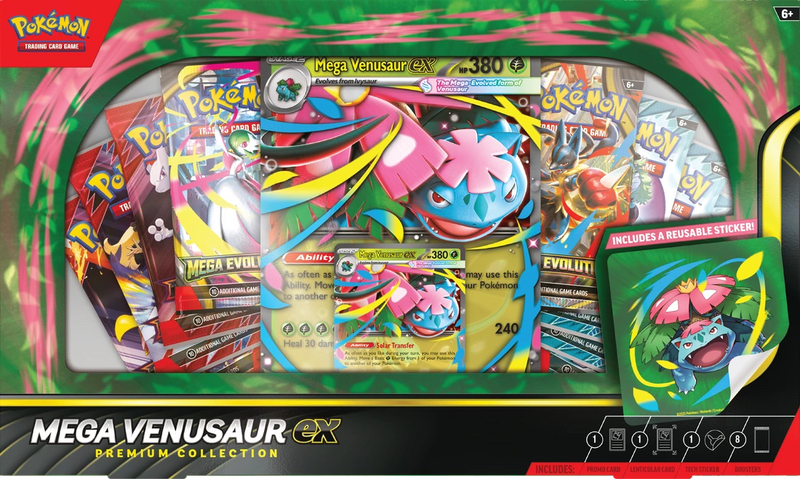 venusaur pokemon card pack Pokémon TCG: Mega Venusaur ex Premium Collection – Good Games