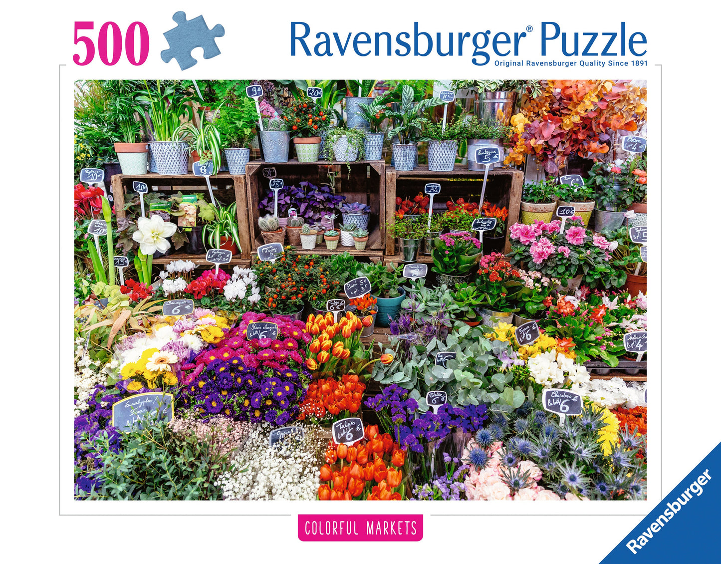 Ravensburger - Flower Market, France 500 Piece Puzzle